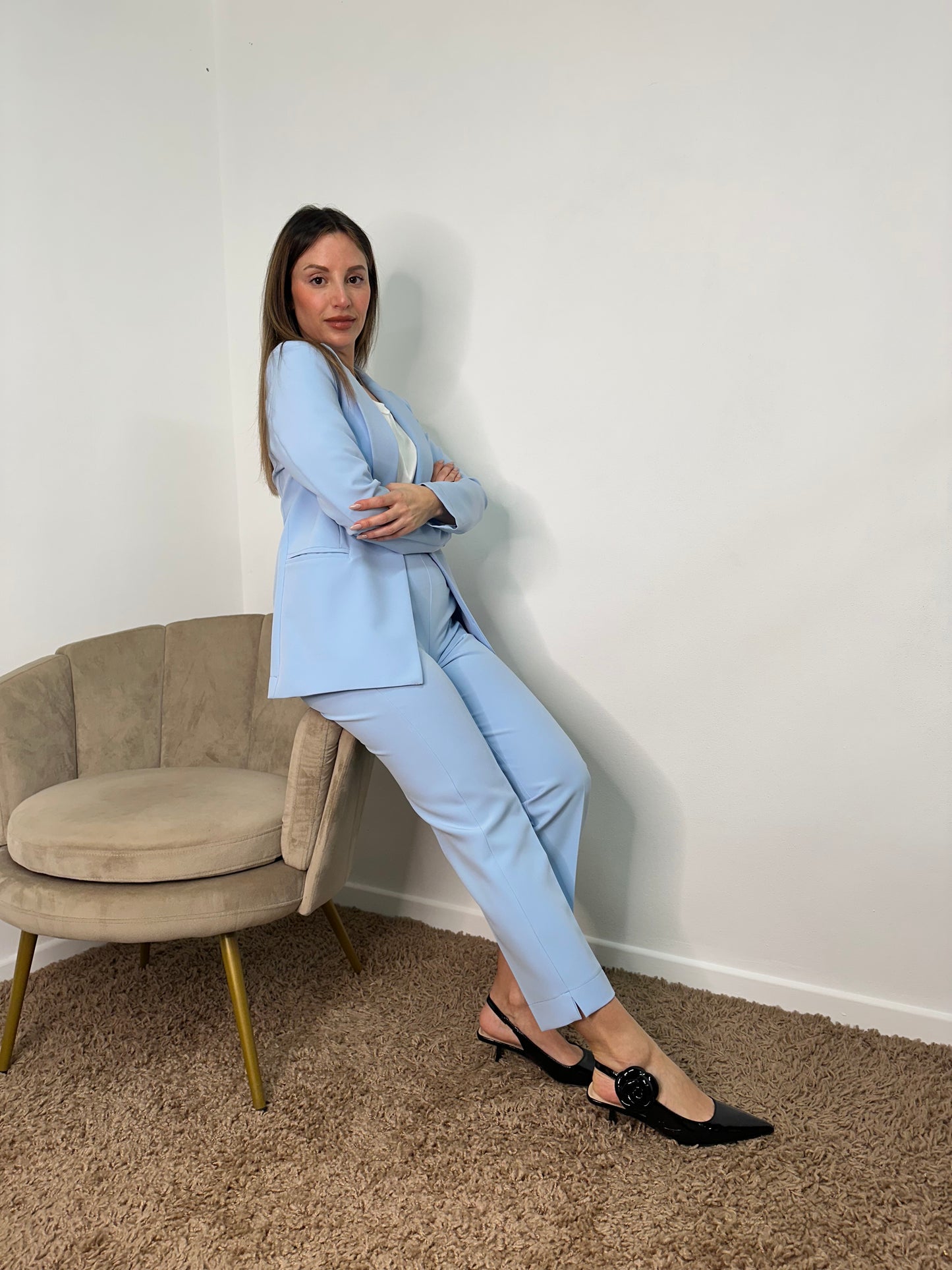 Tailleur azzurro
