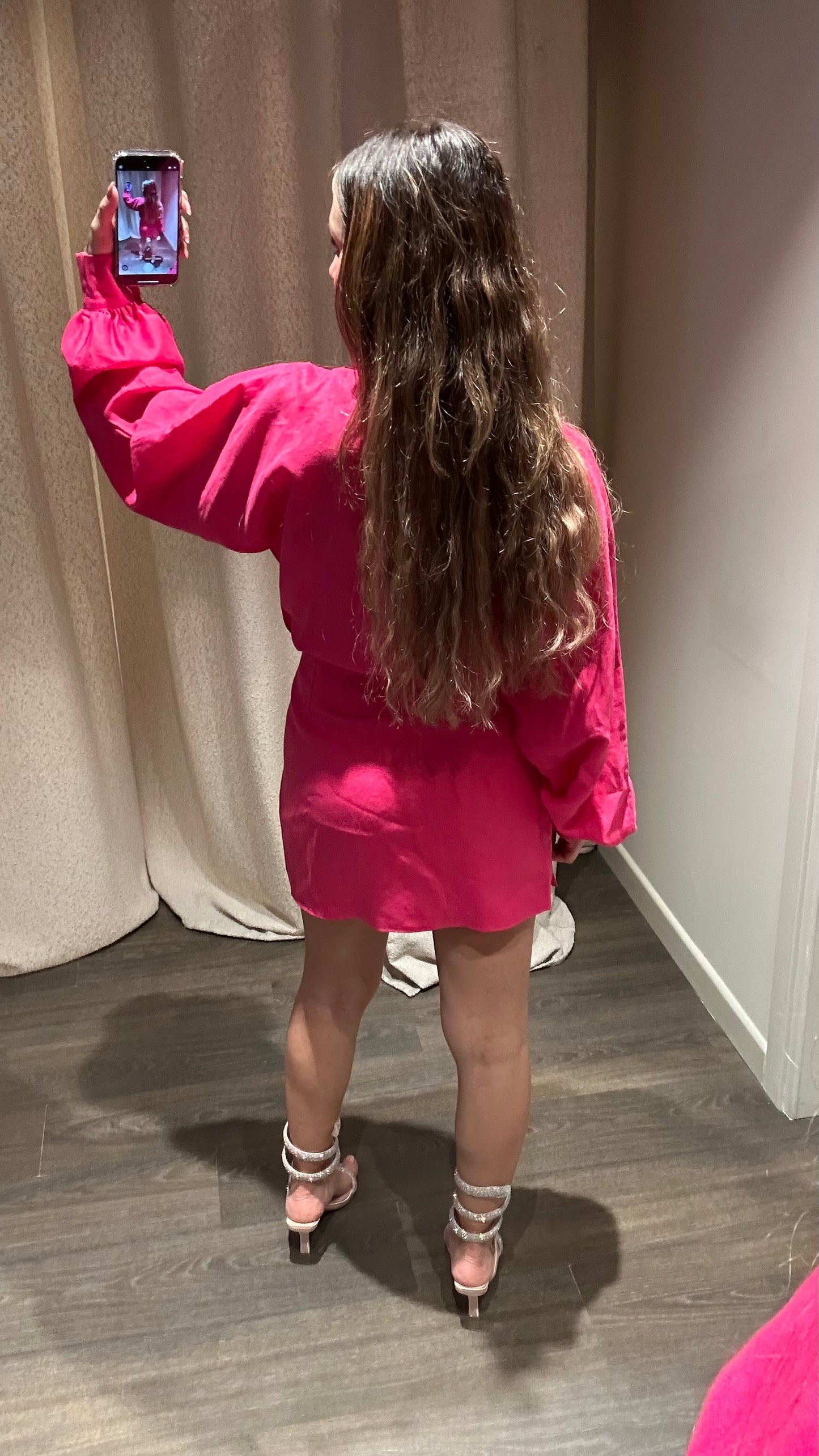 Abito kimono fucsia