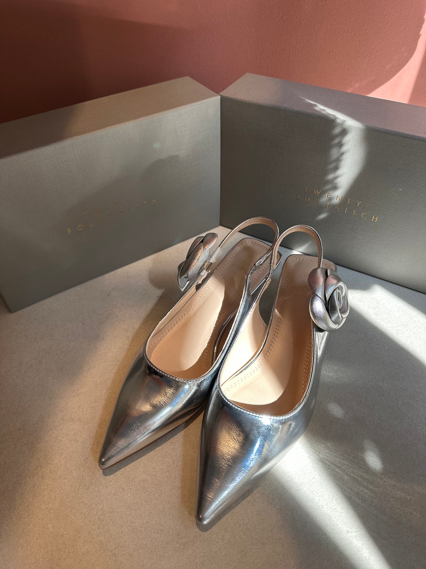Slingback argento