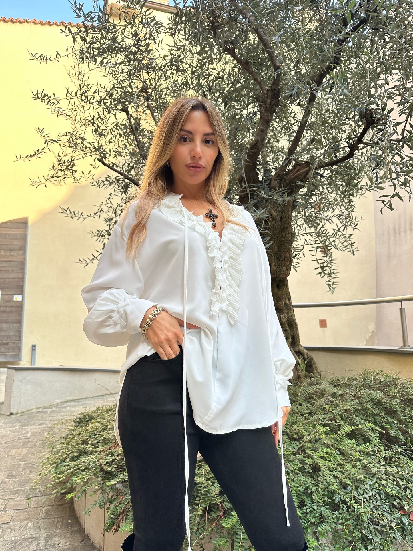 Blusa rouches