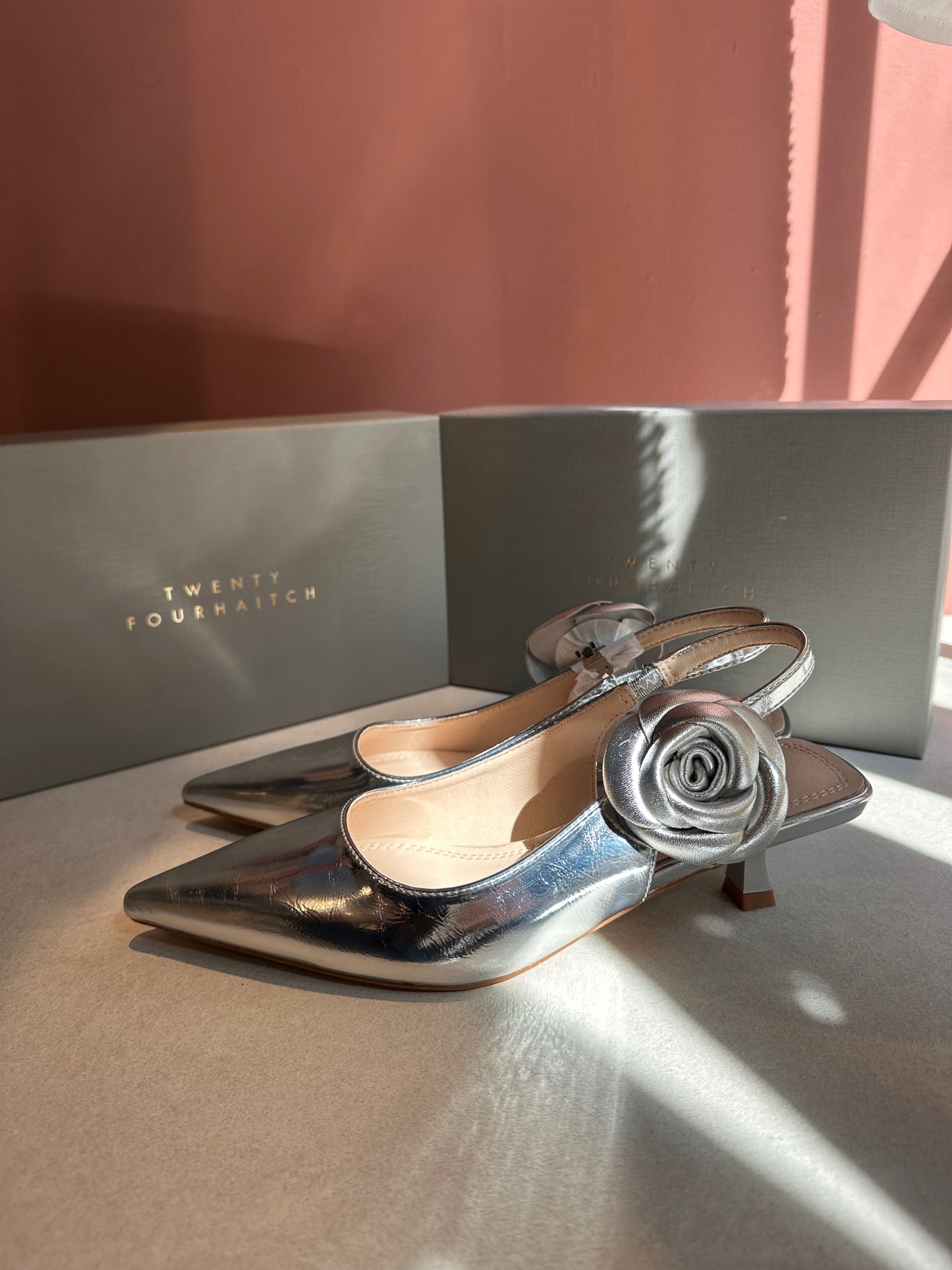 Slingback argento