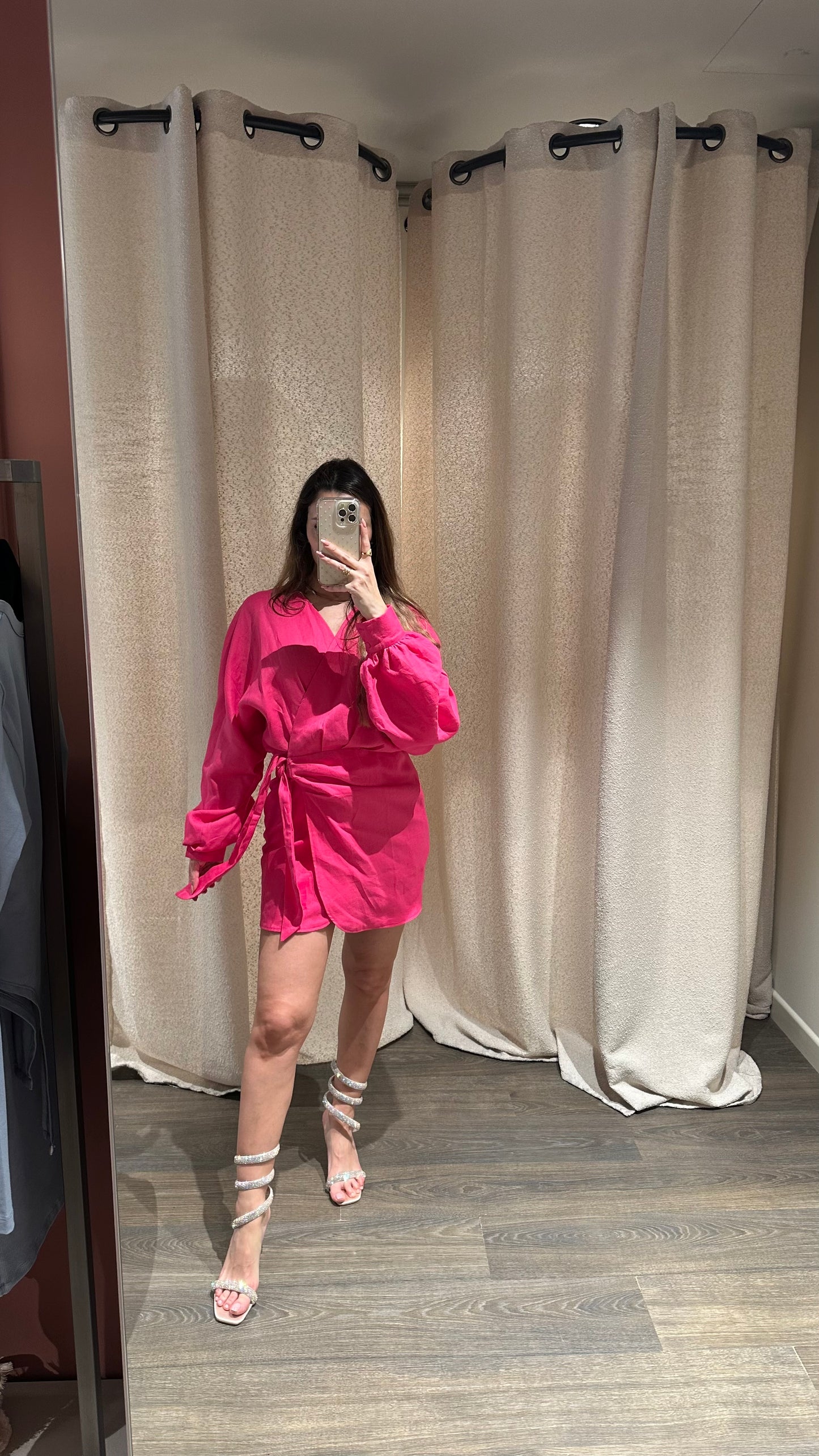 Abito kimono fucsia
