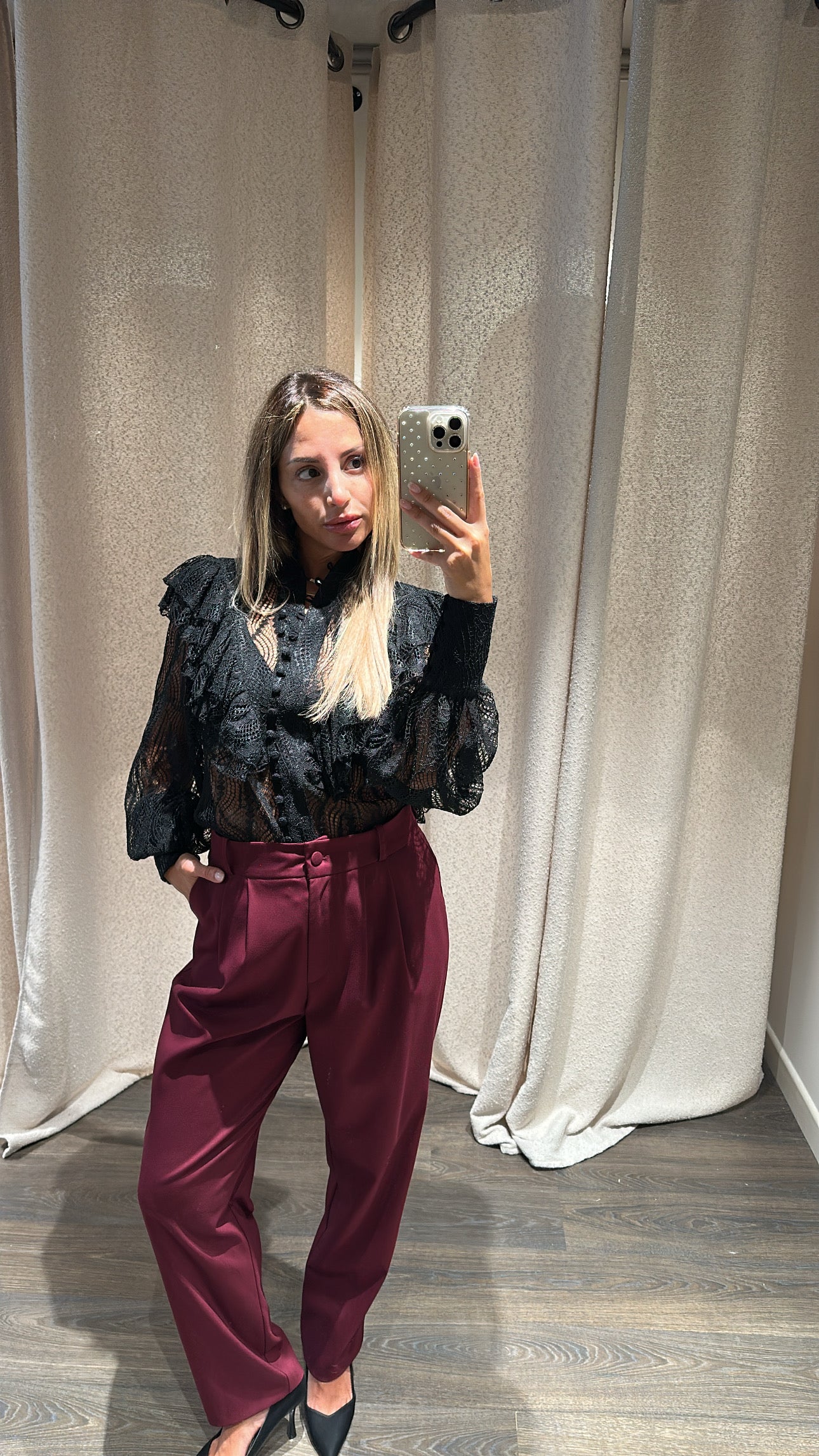 Blusa pizzo