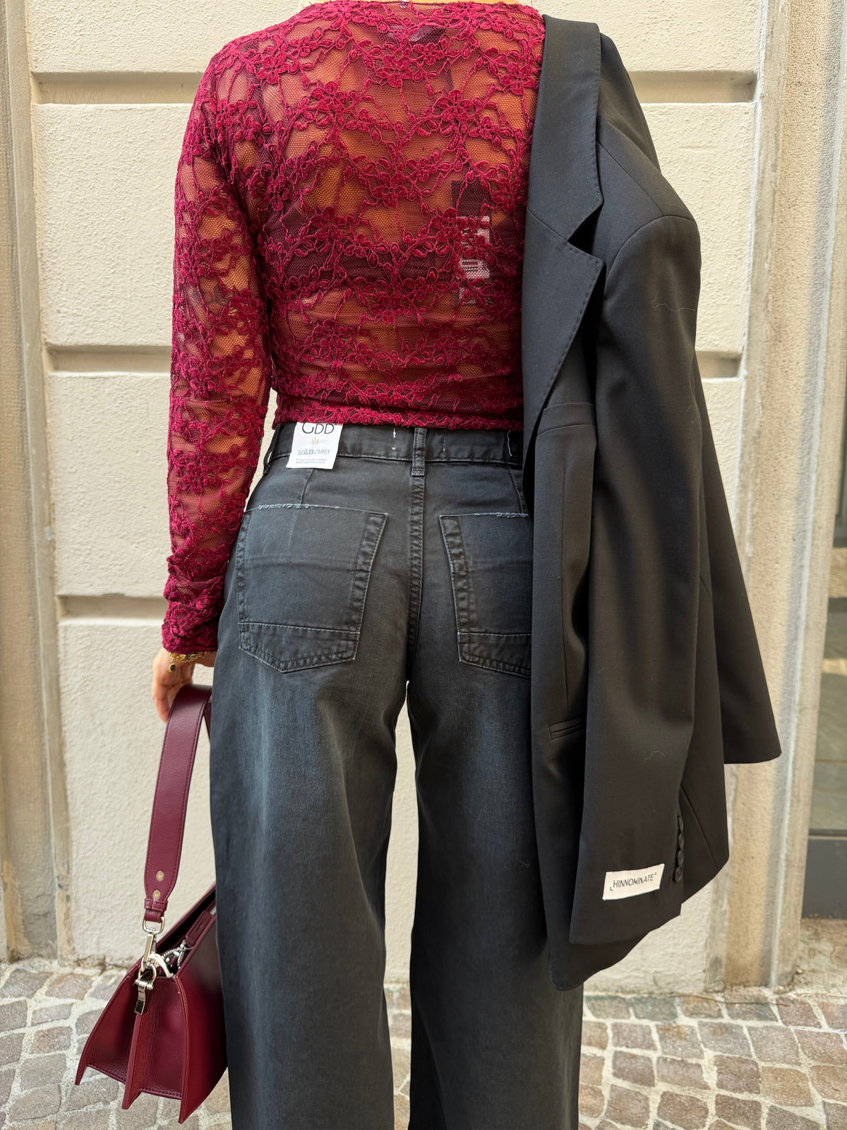 Pantalone slavato con brillantini sul davanti – Gdd Denim