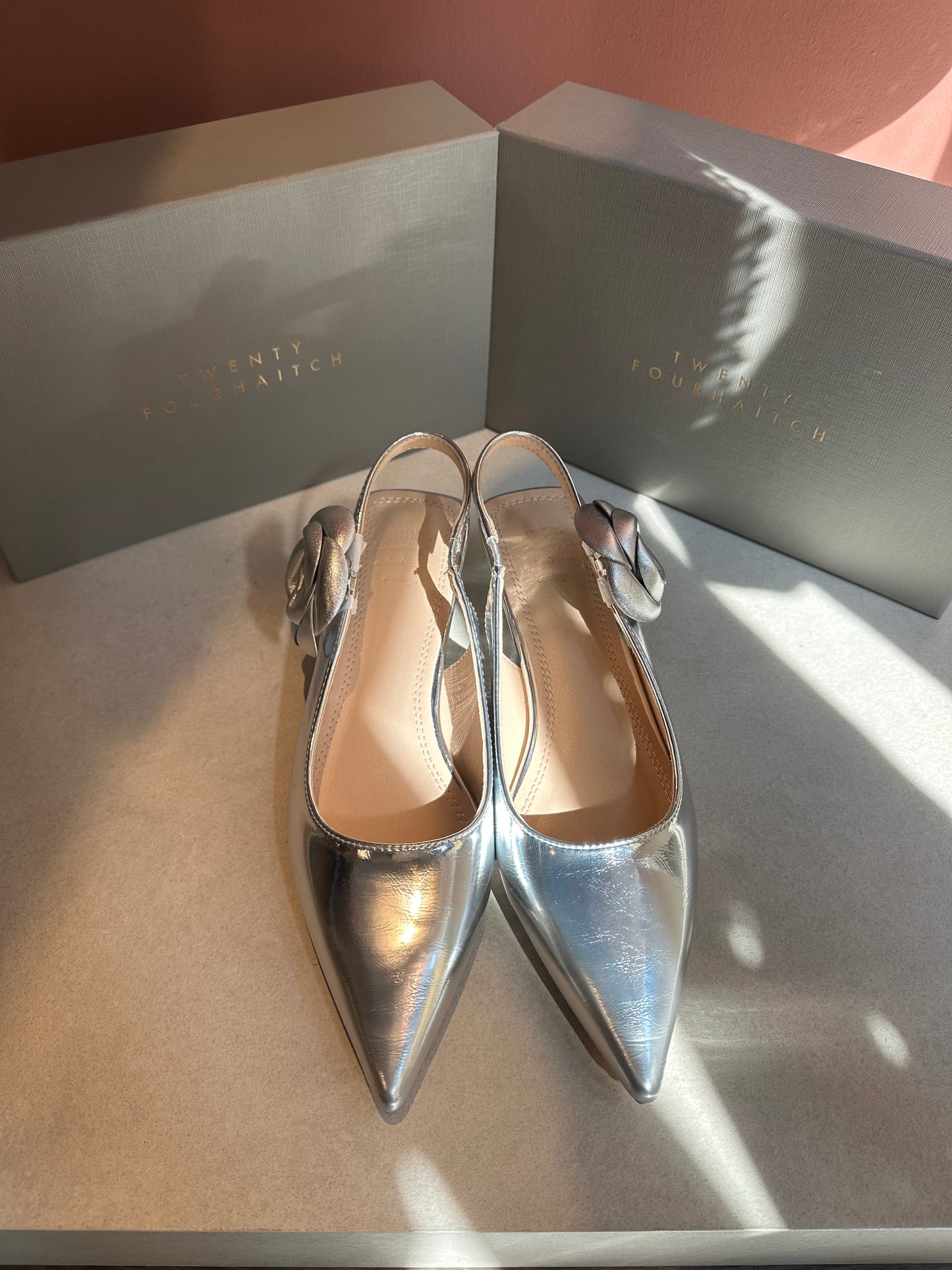Slingback argento