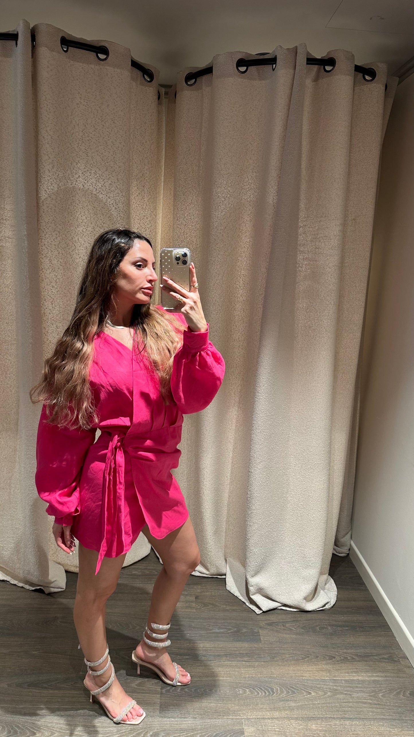 Abito kimono fucsia