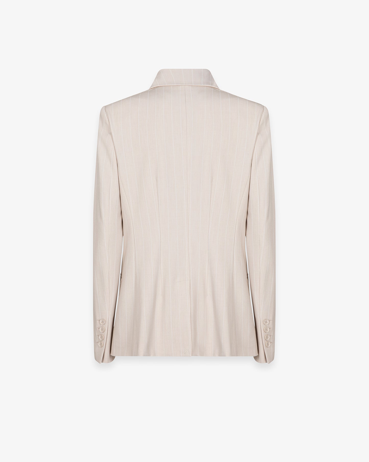 Monopetto gessato beige