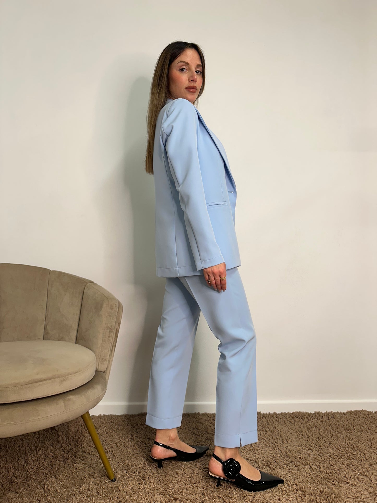 Tailleur azzurro