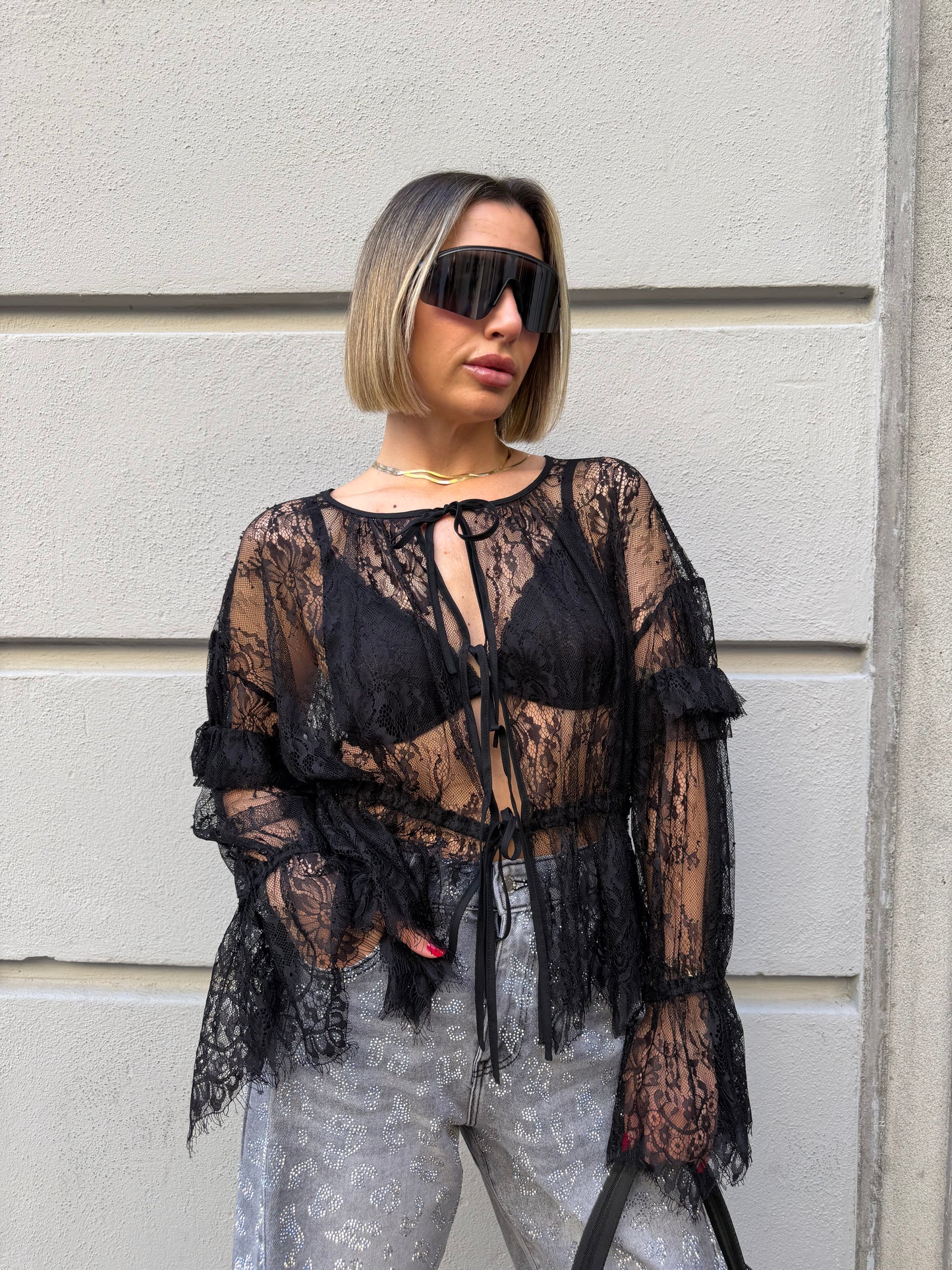 Blusa in pizzo