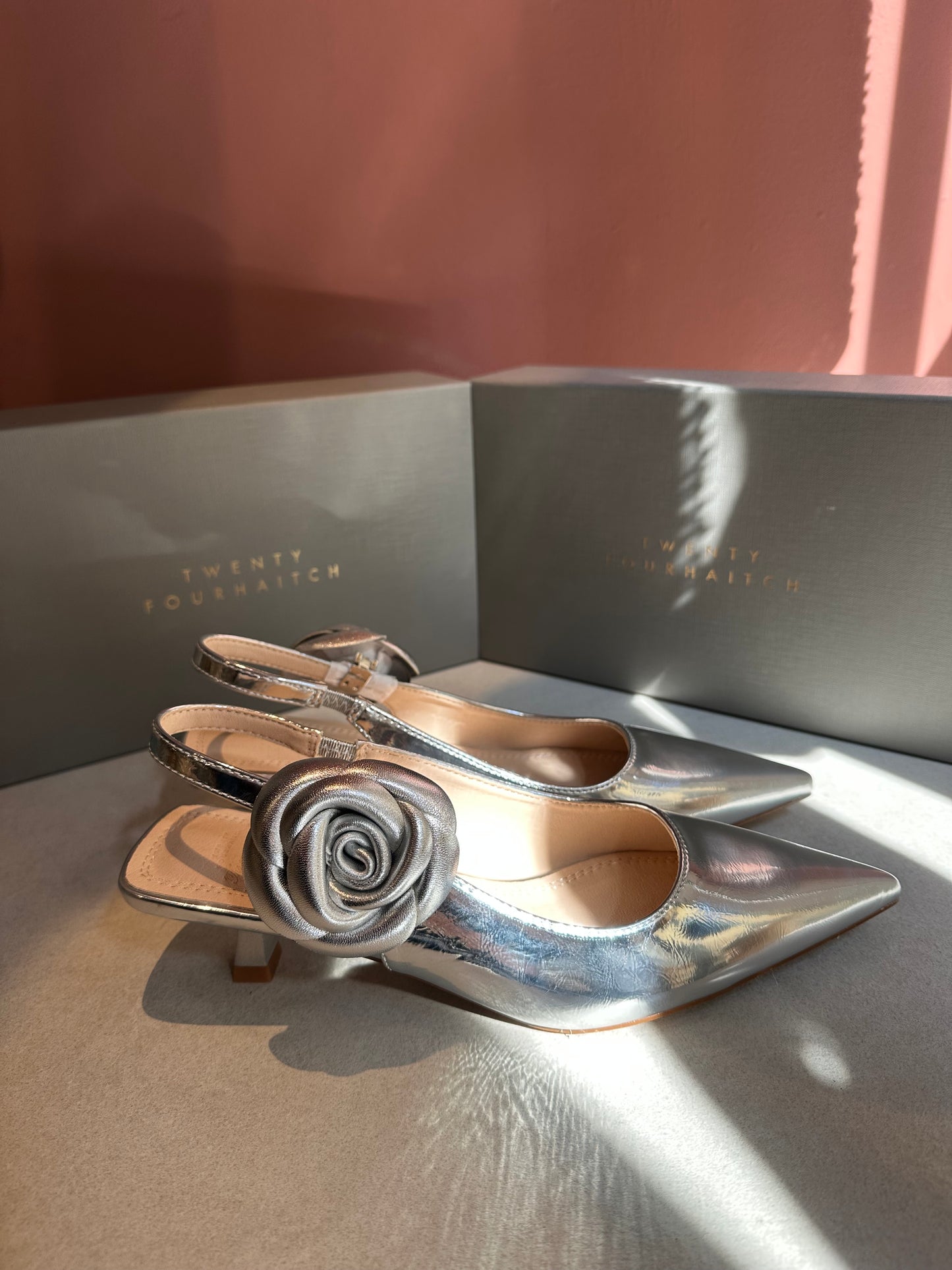 Slingback argento