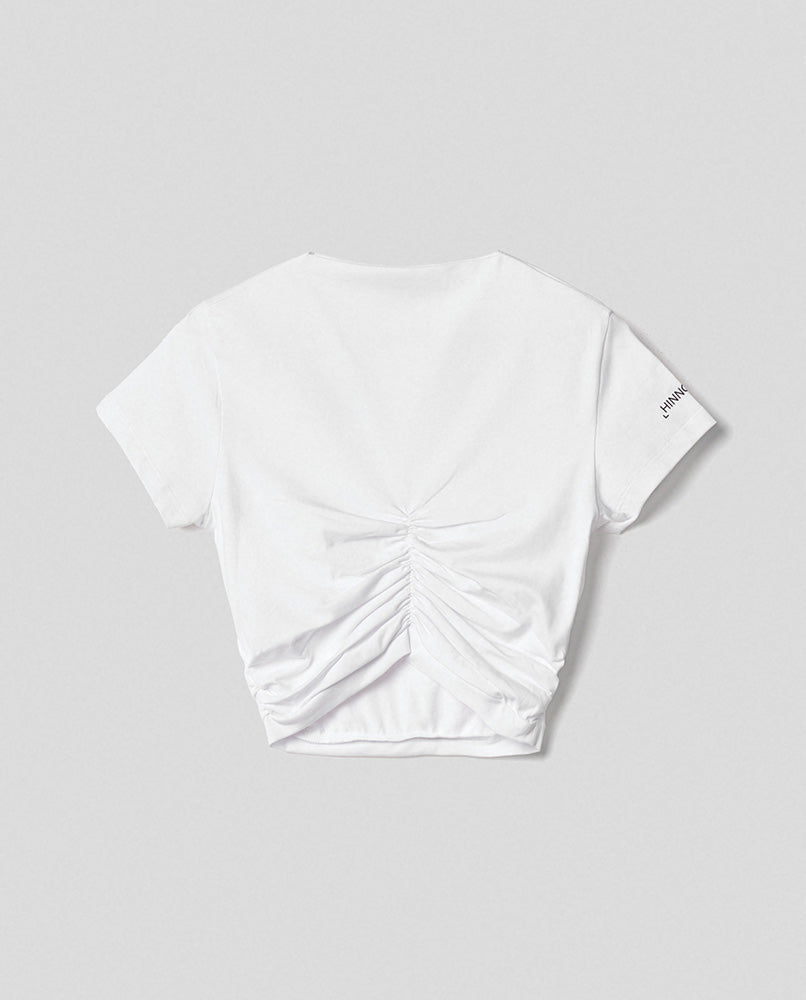T shirt con arricciatura