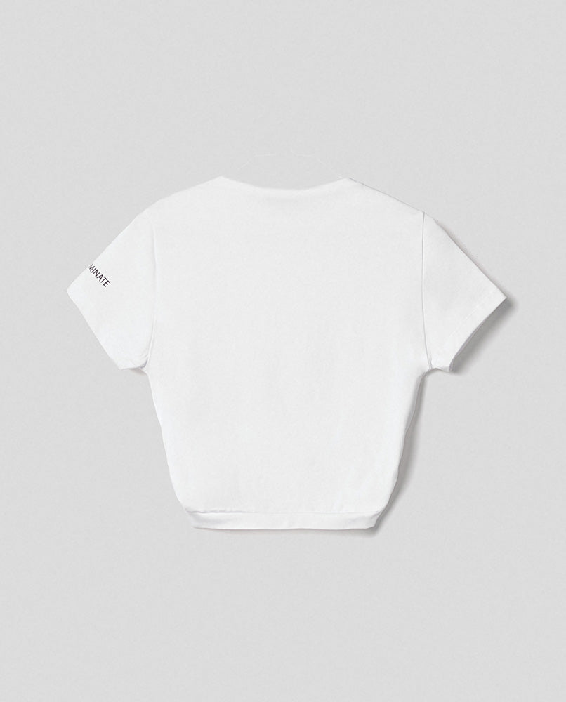 T shirt con arricciatura