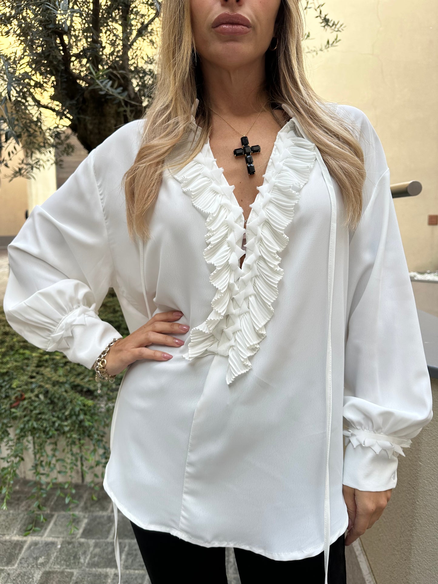 Blusa rouches