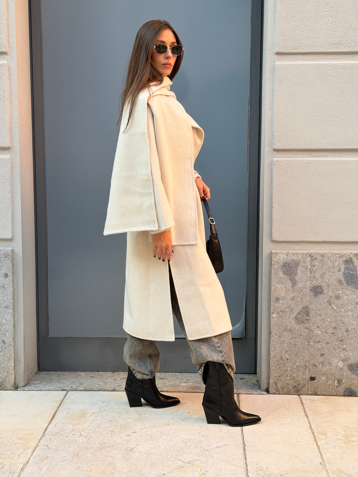 Cappotto in panno - burro Glamorous