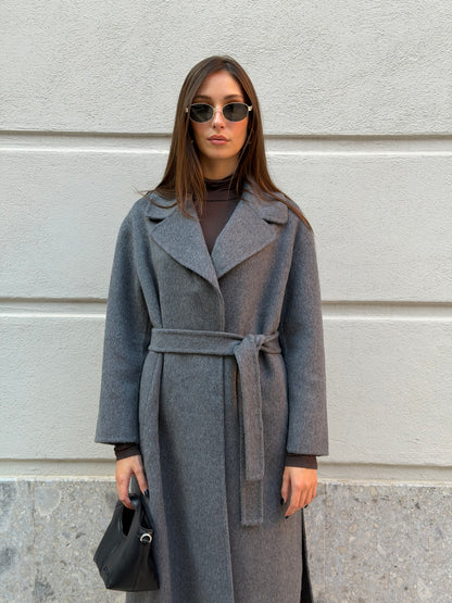 Cappotto in panno grigio mélange – Glamorous