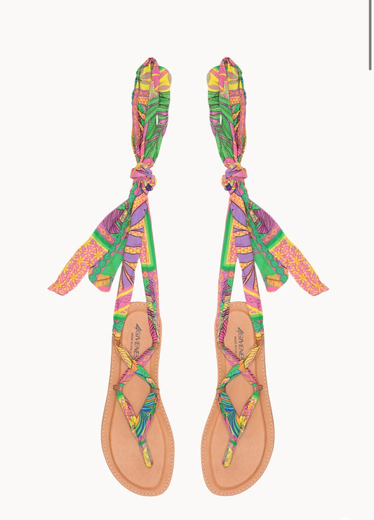 Sandalo infradito foulard
