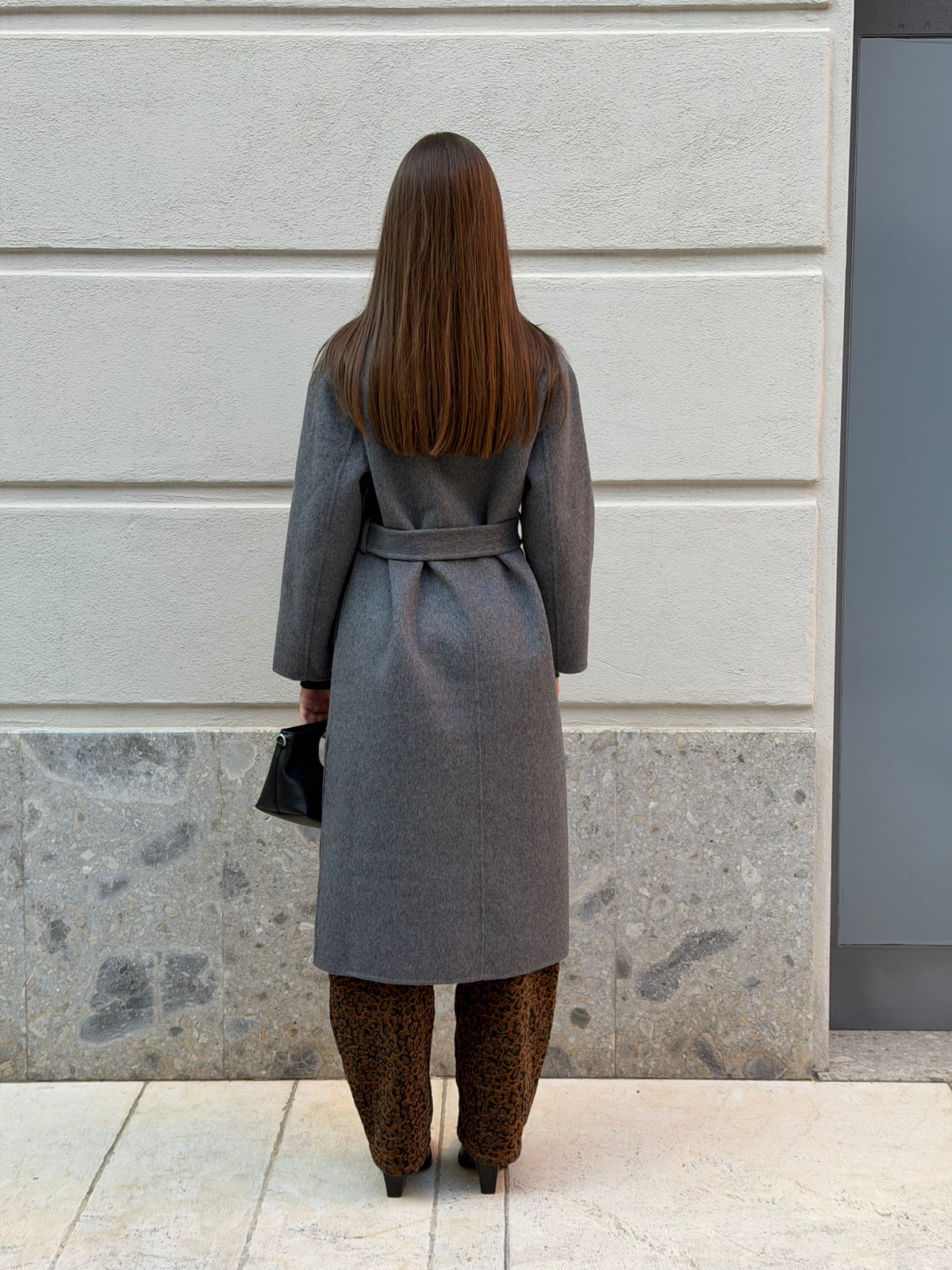 Cappotto in panno grigio mélange – Glamorous