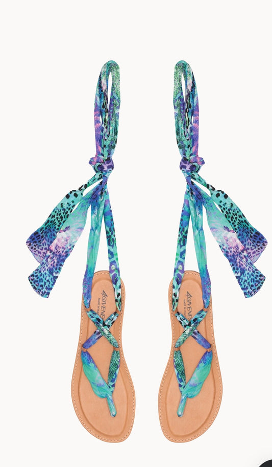 Sandalo infradito foulard