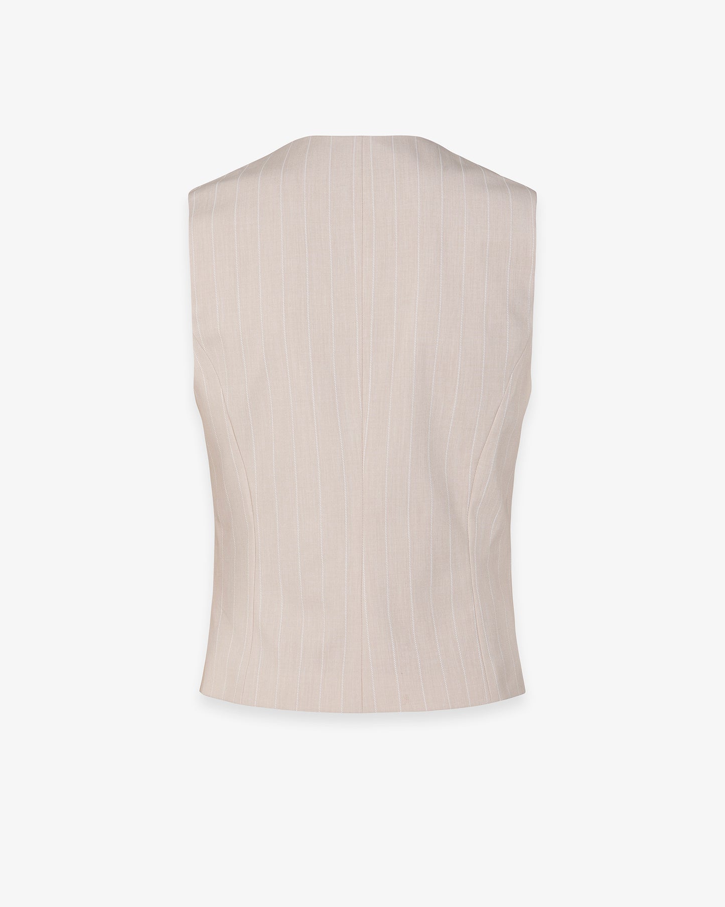 Gilet gessato beige