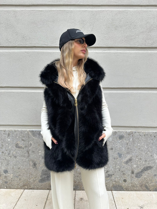 Gilet eco pelliccia