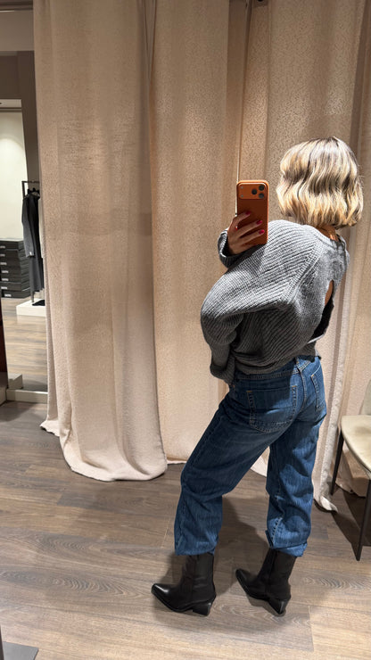Maglia scollo a V con oblò sulla schiena – Hinnominate