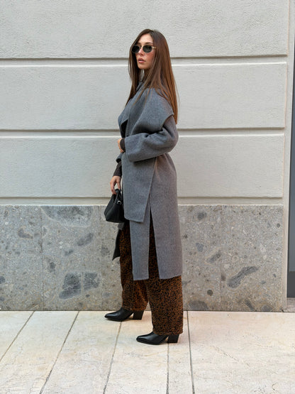 Cappotto in panno grigio mélange – Glamorous