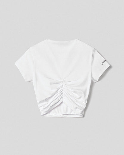 T shirt con arricciatura