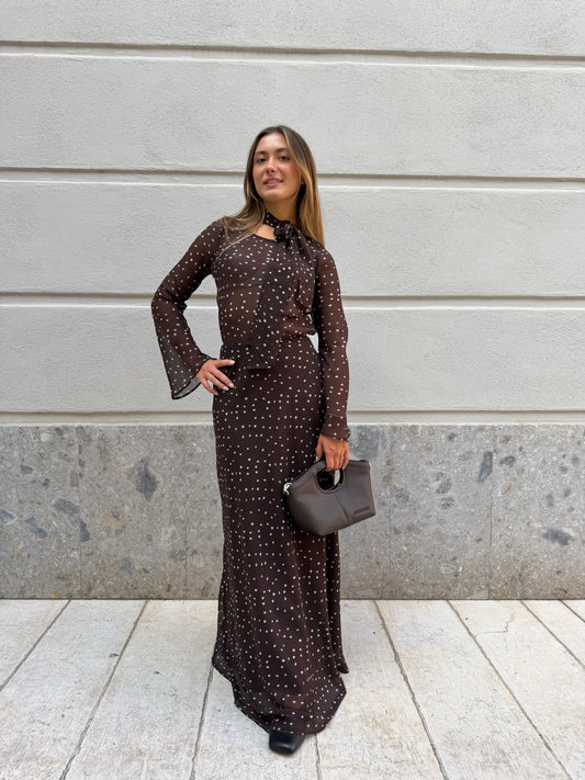 Completo a pois camicia e gonna lunga – Glamorous