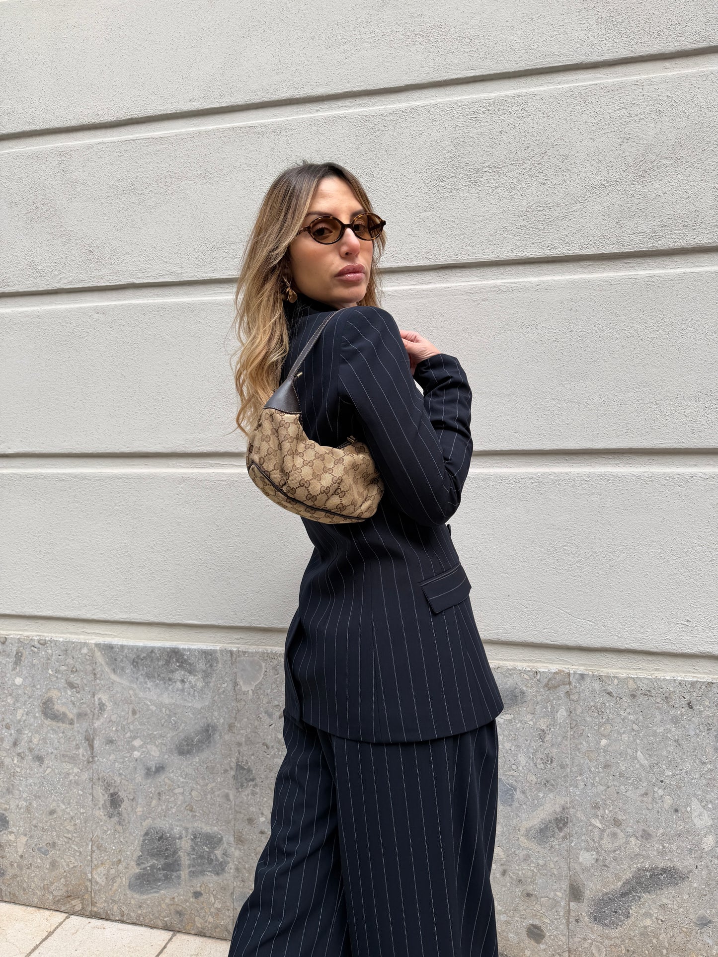 Doppiopetto blu gessato