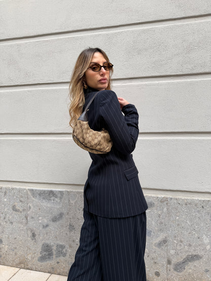 Doppiopetto blu gessato